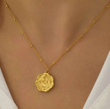 Blossom Embossed Necklace