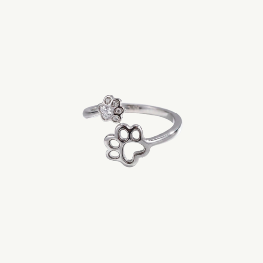 Paw Print Sterling Ring