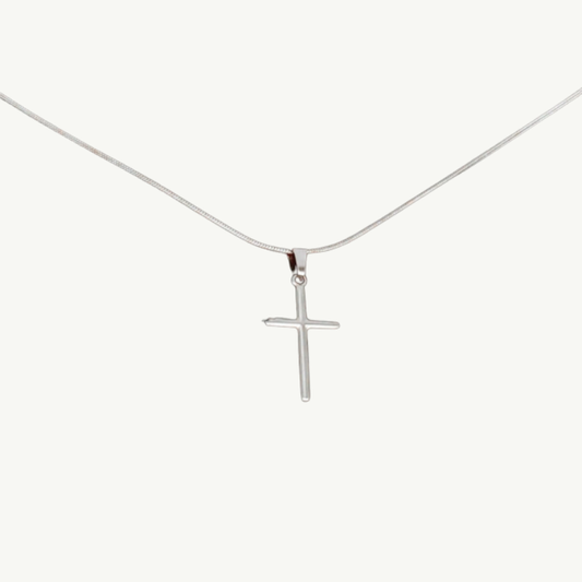 Steel Cross Necklace