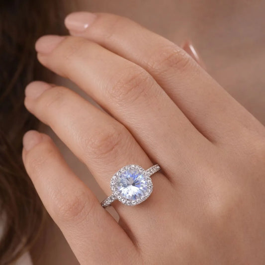 Silver Zircon Promise Ring