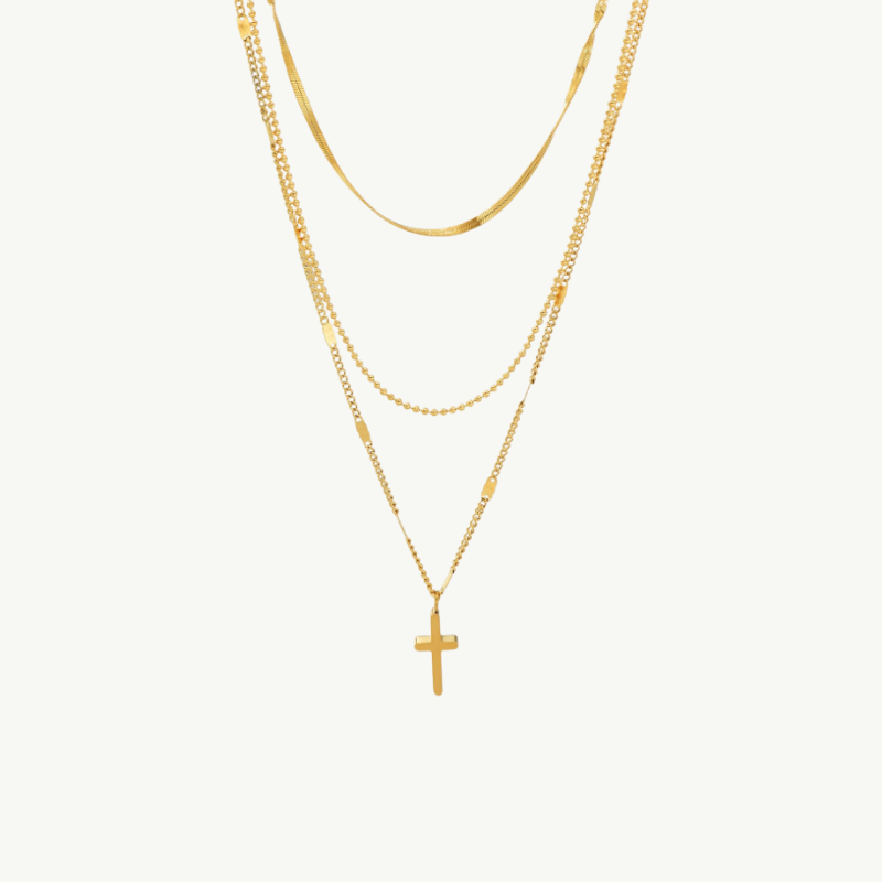 Stacked Cross Necklace