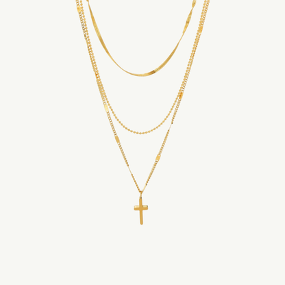 Stacked Cross Necklace