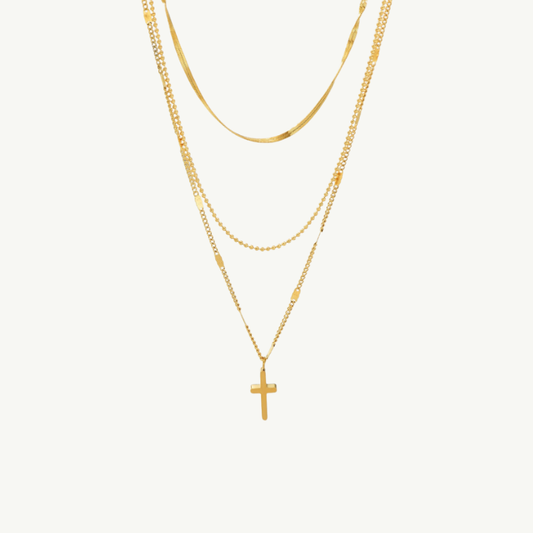 Stacked Cross Necklace