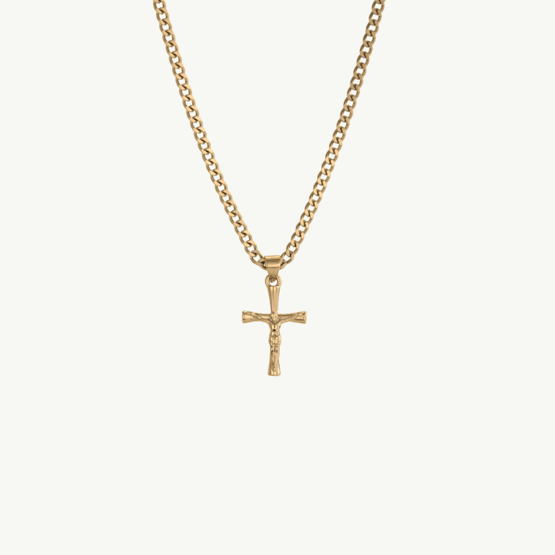 Curb Chain Crucifix