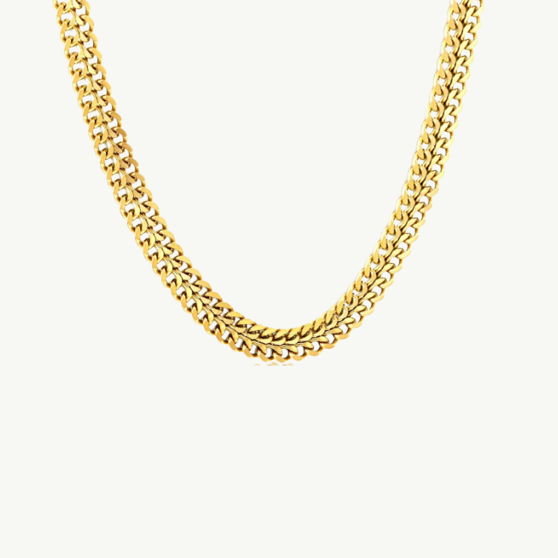 Double Curb Link Necklace