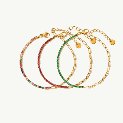 Rhinestone & Paperclip Bracelet
