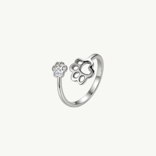 Paw Print Sterling Ring