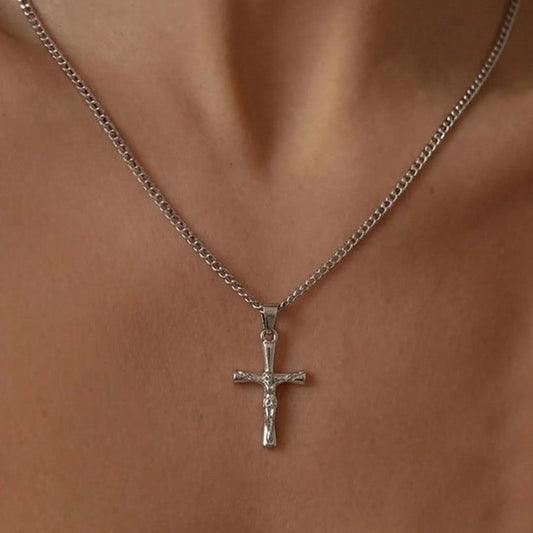 Curb Chain Crucifix